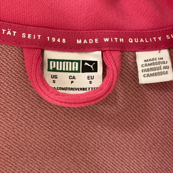 Puma Pink Track Jacket Size Small. Pre-owned - Picture 2 of 7